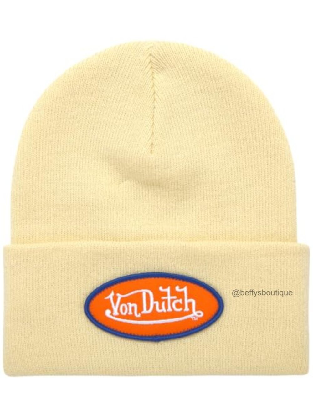 Cuffed Knit Skull Cap Beanie Embroidered Logo Winter Hat